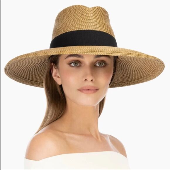 Eric Javits Daphne Fedora Hat Natural Black - Picture 5 of 11